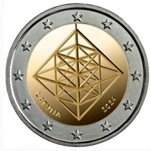 Moneda 2 euros de Letonia 2024 Puzuris