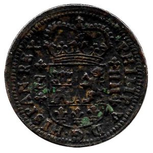 Moneda 1719. 4 Maravedis Felipe V (1719 Zaragoza) MBC