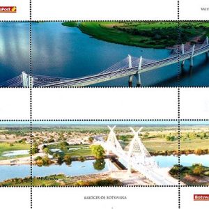 Hoja Bloque de Botswana 2022 – Puentes Mohembo y Kazungula **