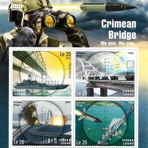 Hoja Bloque de Sierra Leona 2022 – Puente de Crimea Ucrania **