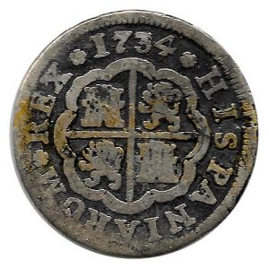 Moneda 1734. 1 Real Felipe V 1734 – Madrid JF MBC-