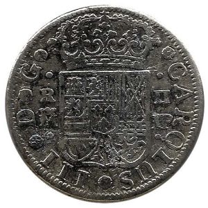 Moneda 1761. 02 Reales Carlos III 1761 Madrid JP. MBC