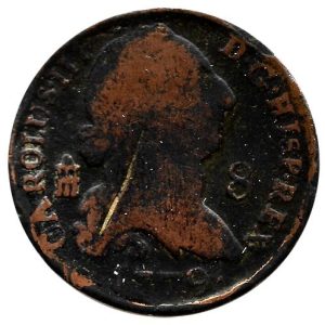 Moneda 1779. 8 Maravedis Carlos III (1779) Segovia BC