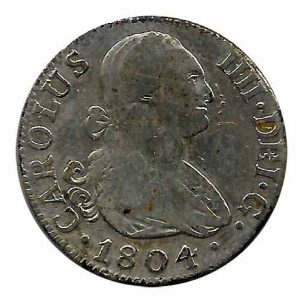 Moneda 1804. 02 Reales Carlos IIII (1804) Madrid FA. MBC