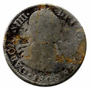 Moneda 1808. 02 Reales Carlos IIII (1808-TH) Mexico. RC