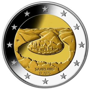 Moneda 2 euros Alemania 2025 Saarland 1 Ceca