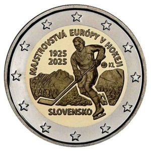 Moneda 2 euros de Eslovaquia 2025 Hockey Hielo