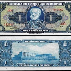 Billete Brasil 000001 Cruzeiro 1954-58 SC P150b