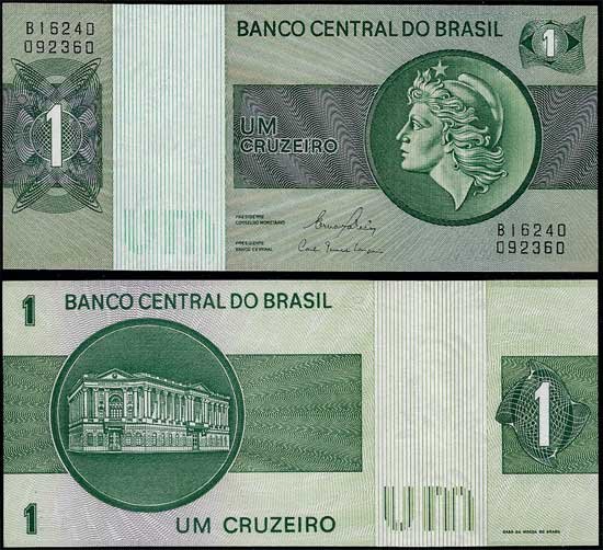 Billete Brasil 000001 Cruzeiro 1972/80 SC P191Ac