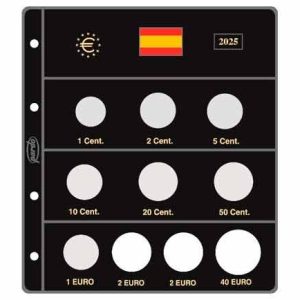 Hojas para euros de España «PARDO».Ref.179-5 (2025)