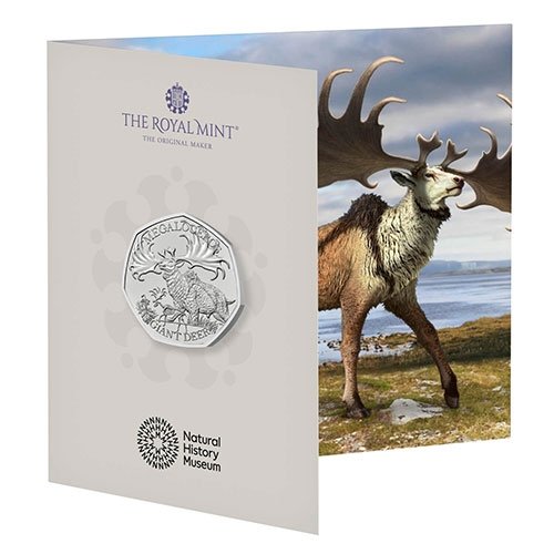 Moneda Gran Bretaña 50 Pence 2024 Ciervo Gigante - Imagen 3