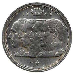 Moneda Bélgica 100 Francos 1948 Belgie MBC Plata