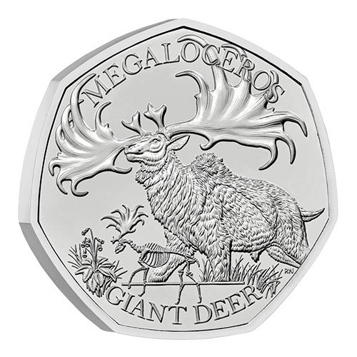 Moneda Gran Bretaña 50 Pence 2024 Ciervo Gigante