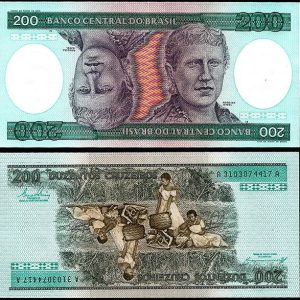 Billete Brasil 000200 Cruzeiros 1981-84 EBC P199a F20