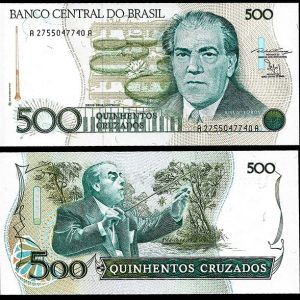 Billete Brasil 000500 Cruzados 1986 SC P212a F23
