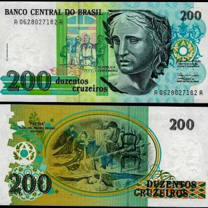 Billete Brasil 000200 Cruzeiros 1990 SC P229