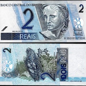 Billete Brasil 000002 Reales 2001 SC P249b F40