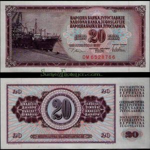 Billete Yugoslavia 00000000020 Dinara 1978 SC P88a F10