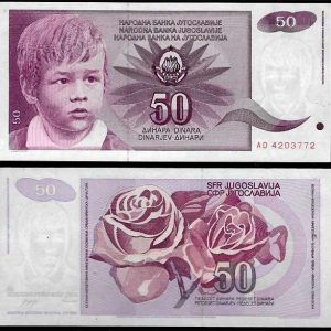Billete Yugoslavia 00000000050 Dinara 1990 SC P104