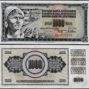 Billete Yugoslavia 00000001000 Dinara 1978 SC P92c