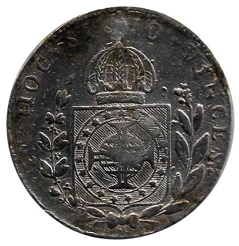 Moneda Brasil 960 Reis 1824R Pedro I - Sobre 8 Reales Español - - Imagen 3