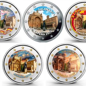 Moneda 2 euros de España 2025. SALAMANCA – 1 color aleatorio