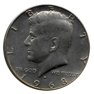 Moneda de EE.UU. 01/2 dolar 1968 D MBC