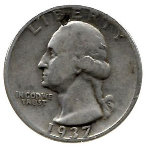 Moneda de EE.UU. 01/4 dolar 1937 MBC