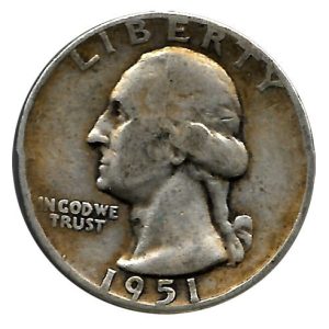 Moneda de EE.UU. 01/4 dolar 1951 MBC