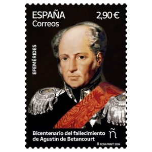 43. Sello Bicentenario Fallecimiento Agustin Betancourt 2024