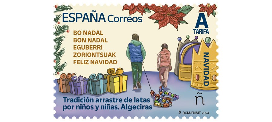 66-67. Sello Navidad - Arrastre de latas y Belenismo - Imagen 3