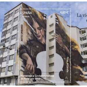 76. Sello Arte Urbano 2024 – Violonchelista de Fene HB