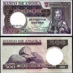 Billete Angola 500 Escudos 1973 SC P107 MANCHAS