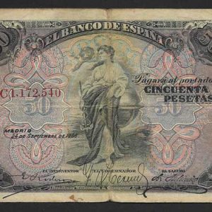 Billete 050 pesetas Banco España 1906 BC