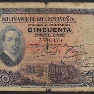 Billete Banco de España – Madrid 0050 pesetas 1927 RC