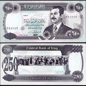 Billete Iraq 00250 Dinares 1995 SC P85