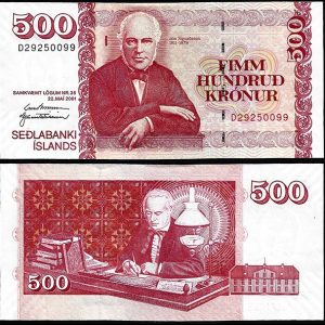 Billete Islandia 0500 kronur 2001 SC P58b