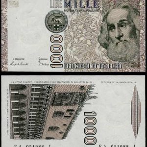 Billete Italia 01000 Liras 1982 SC P109a