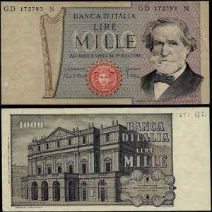 Billete Italia 01000 Liras 1973 EBC P101c