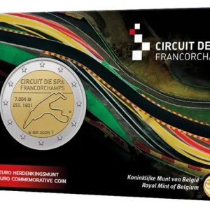 Moneda 2 euros de Belgica 2025 Circuito de SPA «COINCARD»