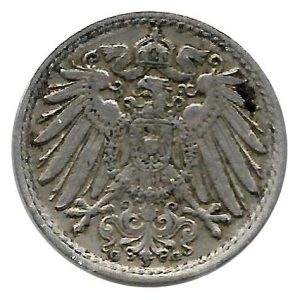 Moneda Alemania 00005 pfennig. 1897 (G). MBC