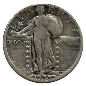 Moneda de EE.UU. 01/4 dolar 1930 MBC-