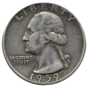 Moneda de EE.UU. 01/4 dolar 1959 D. MBC