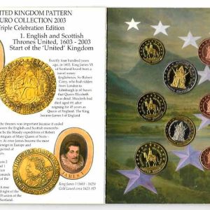 Serie 8 monedas Euro Type Gran Bretaña 2003