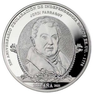 Año 2025. Moneda 10€ Independencia EEUU – Jordi Farragut