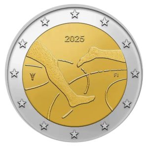 Moneda 2 euros de Finlandia 2025 Atletismo