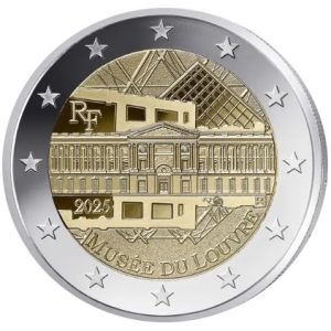 Moneda 2 euros de Francia 2025 Museo del Louvre «COINCARD»