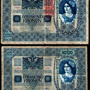 Billete Austria 1000 Kronen 1902 (1919) MBC- P59