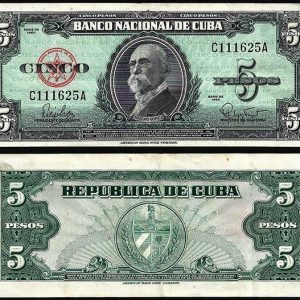 Billete Cuba 005 Pesos 1960 MBC+ P92