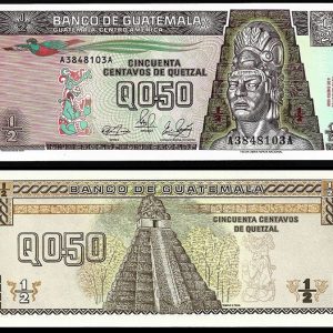 Billete Guatemala 001/2 Quetzal 1998 SC P98